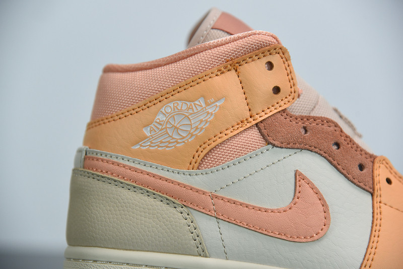 air jordan 1 mid apricot orange dh4270-800