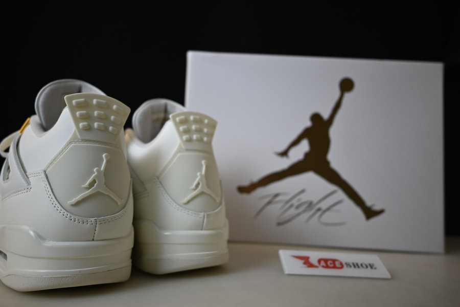 air jordan 4 sail metallic gold black aq9129-170