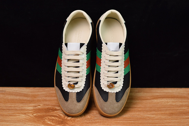 g*u*i jbg leather and suede