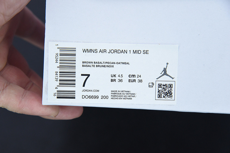 air jordan 1 mid se brown basalt oatmeal do6699-200