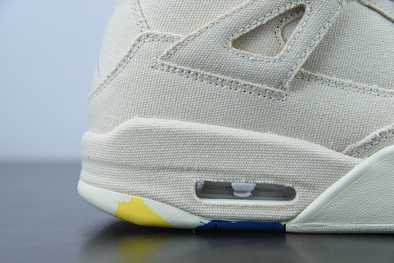 air jordan 4 canvas sail cement grey dq4909-100