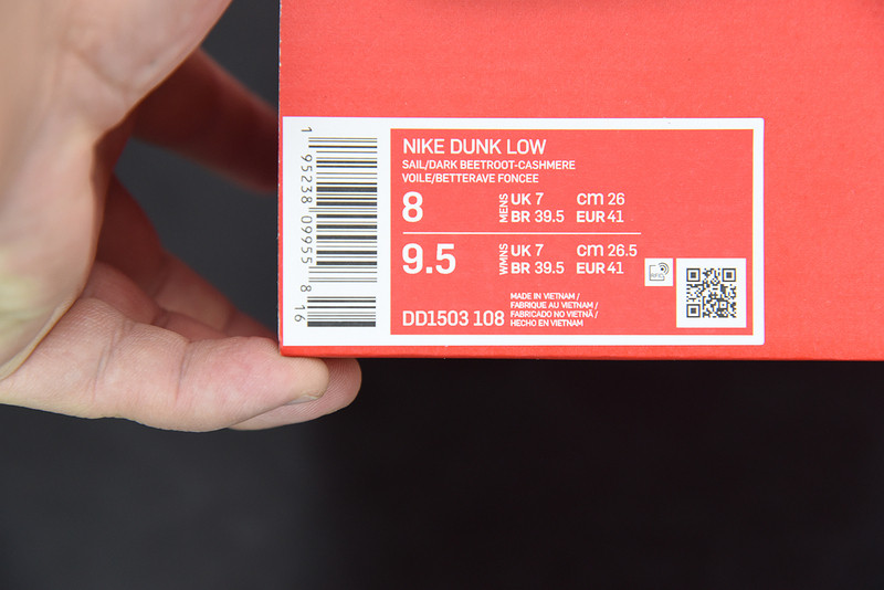 nike dunk low “bordeaux” dd1503-108