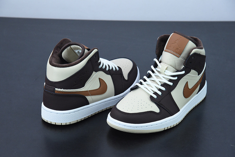 air jordan 1 mid se brown basalt oatmeal do6699-200