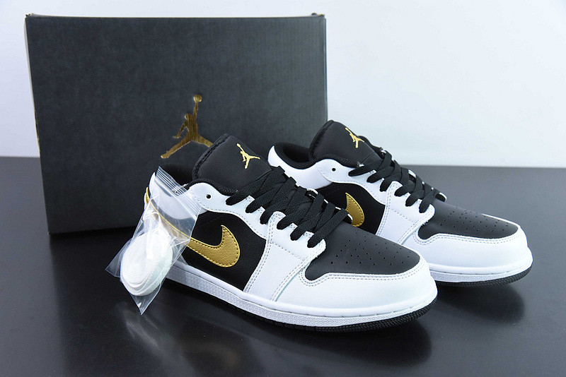 air jordan 1 low “gold swoosh” 553558-172